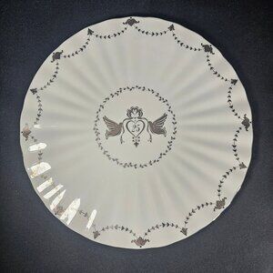 Gorham Grand Manor Platinum 25th Anniversary Cake Plate Server Round 12 Inches